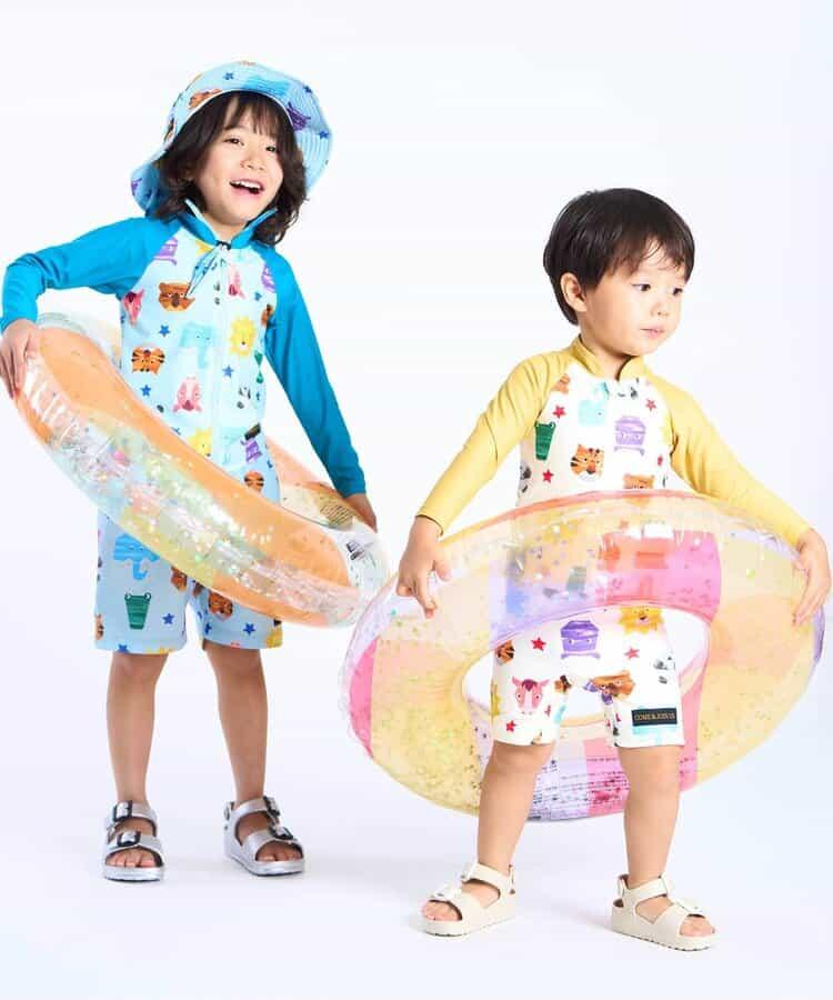 動物剪紙圖案 平角 防曬 泳褲