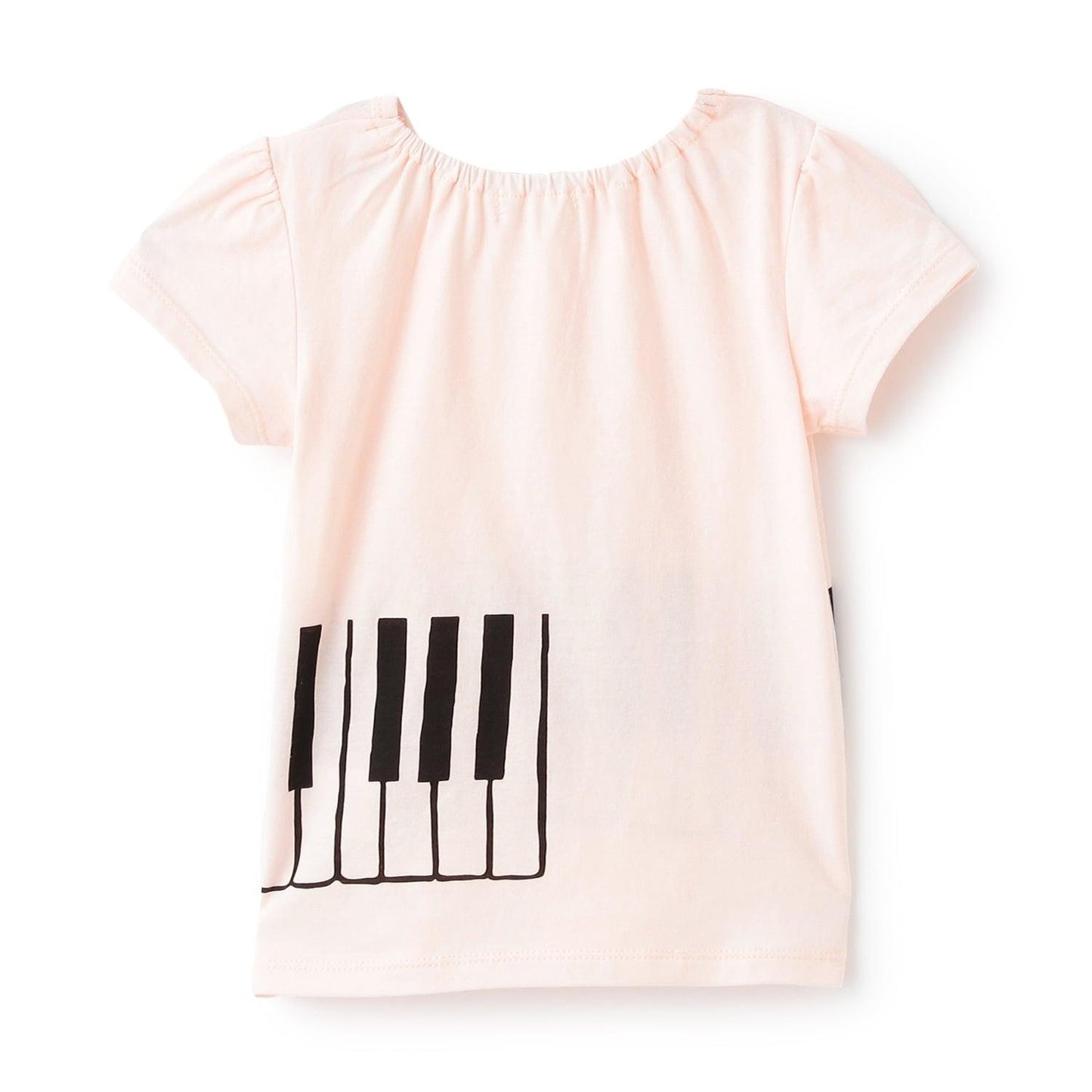 鋼琴圖案短袖T恤