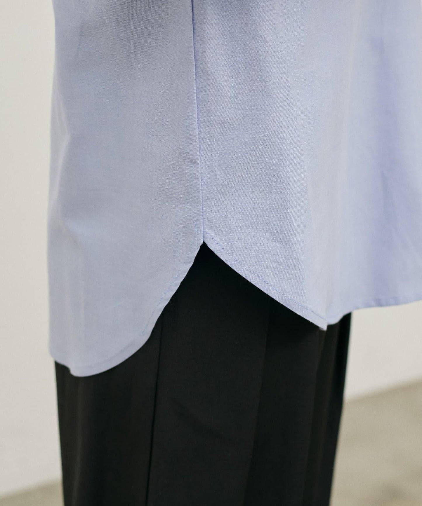 網絡限定 雙層領口 牛津布 開襟襯衫