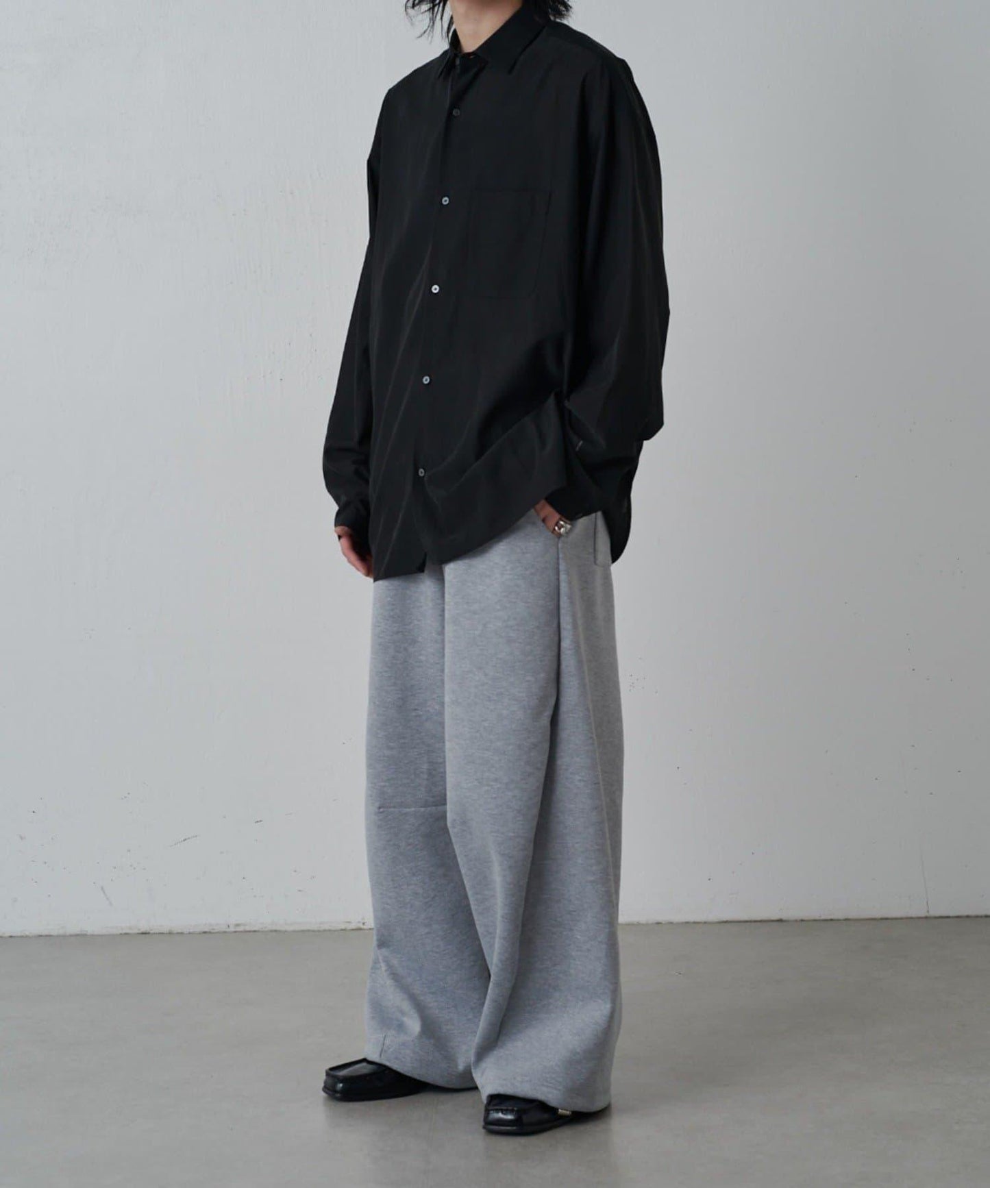 銅氨混紡寬鬆襯衫