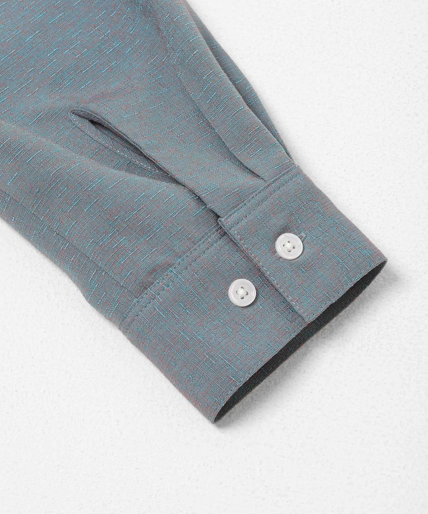 彩色粗節紋 標準領設計 襯衫