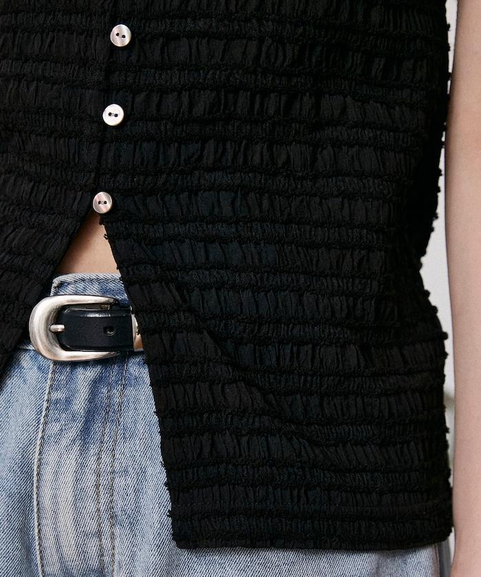 V領 半袖 針織開衫