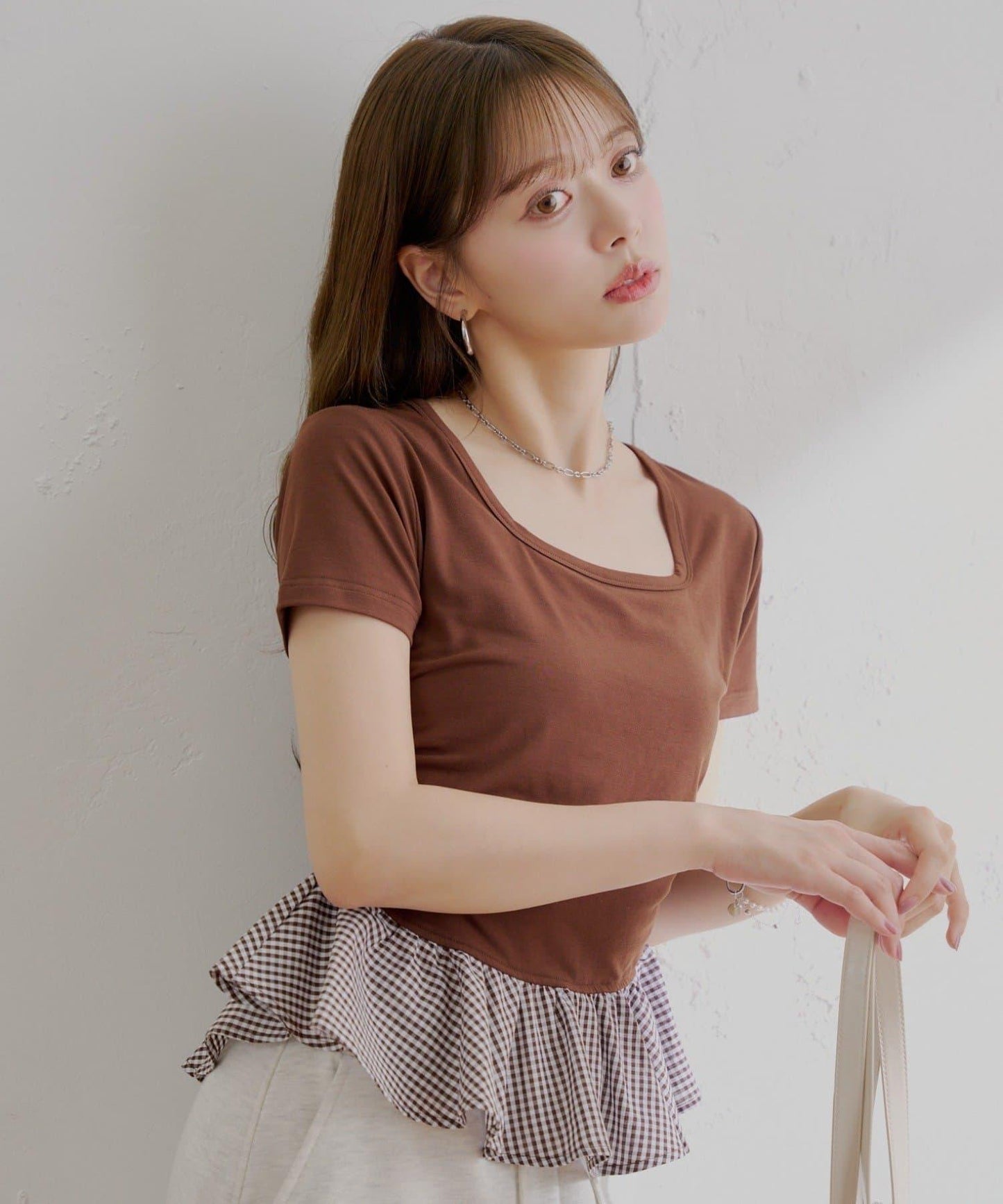 Chico 裾拼接短款T恤