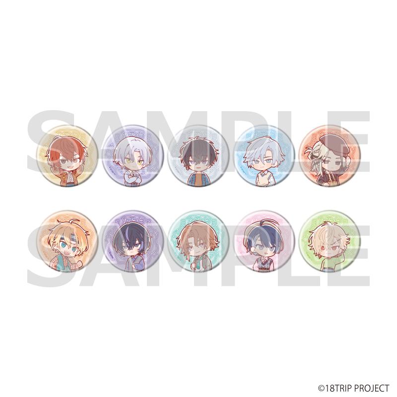 18TRIP 罐徽章06 新復古版本 全10種 迷你角色插畫 完整套裝 10個入