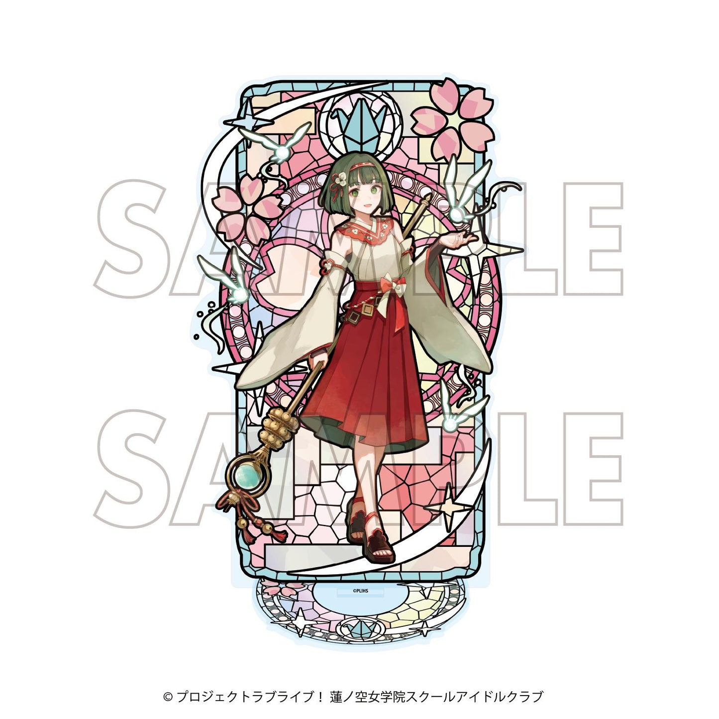 ラブライブ!蓮ノ空女學院スクールアイドルクラブ(LoveLive! 蓮之空女子學院學園偶像同好會) 石川縣聯名 第四彈 百生吟子 彩繪玻璃亞克力立牌