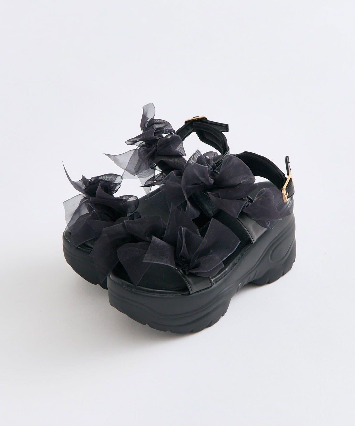 多蝴蝶結 厚底 運動涼鞋