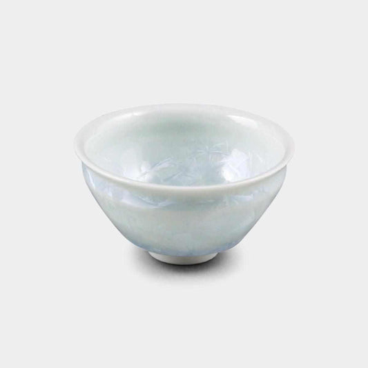 花結晶白色釉 京燒清水燒 陶葊 小酒杯