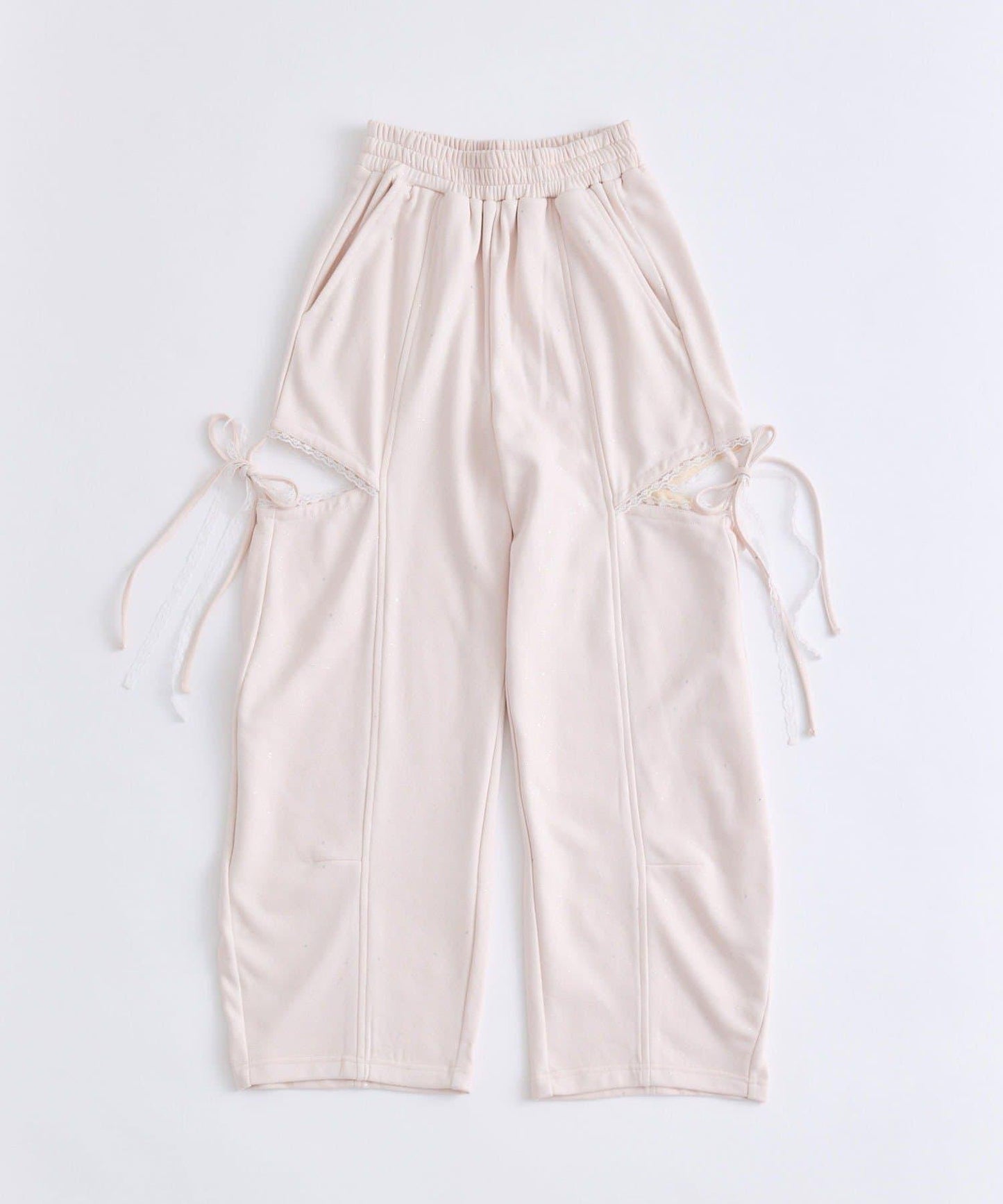 側開叉 彎刀廓形 褲子