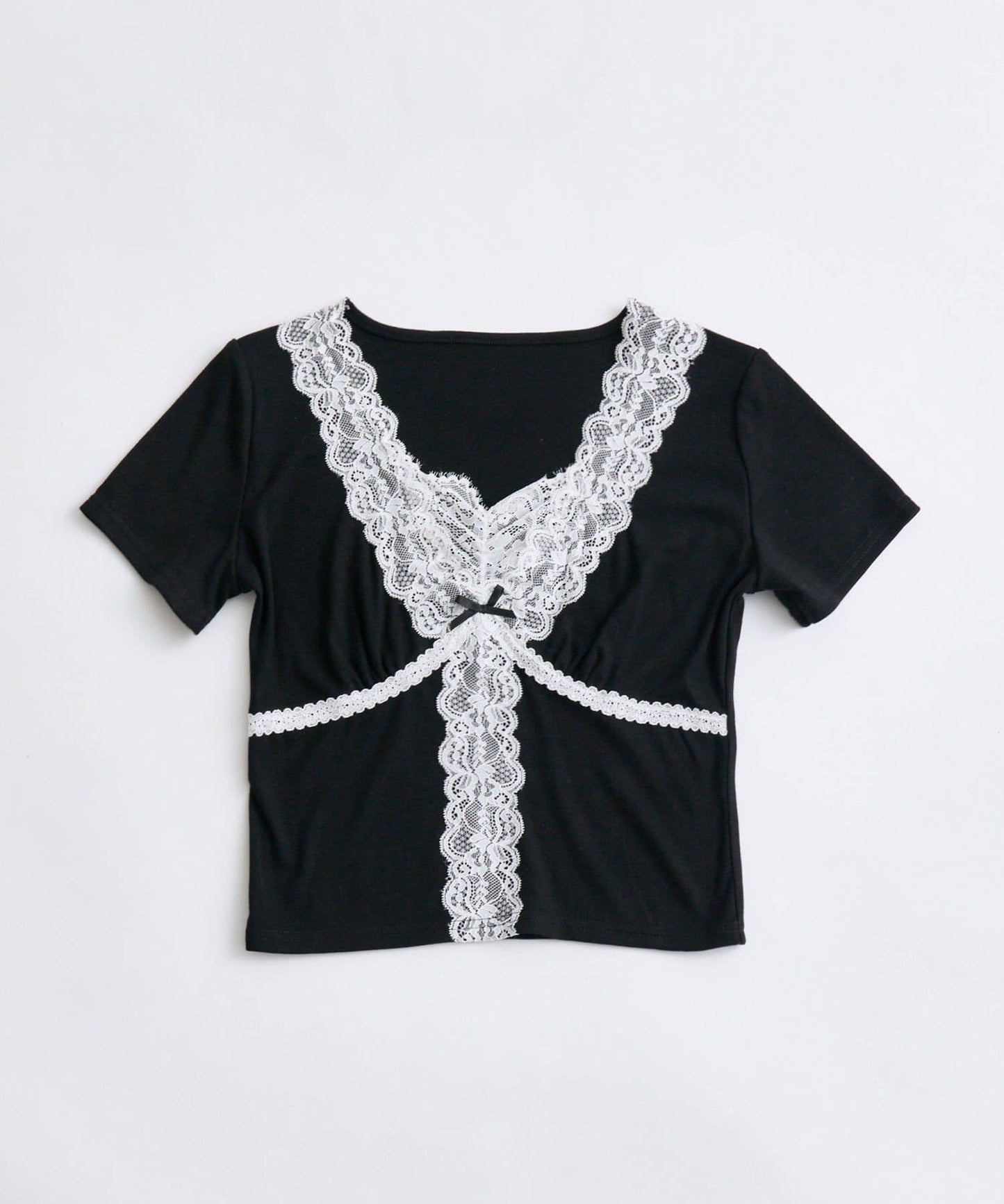 蕾絲半袖上衣