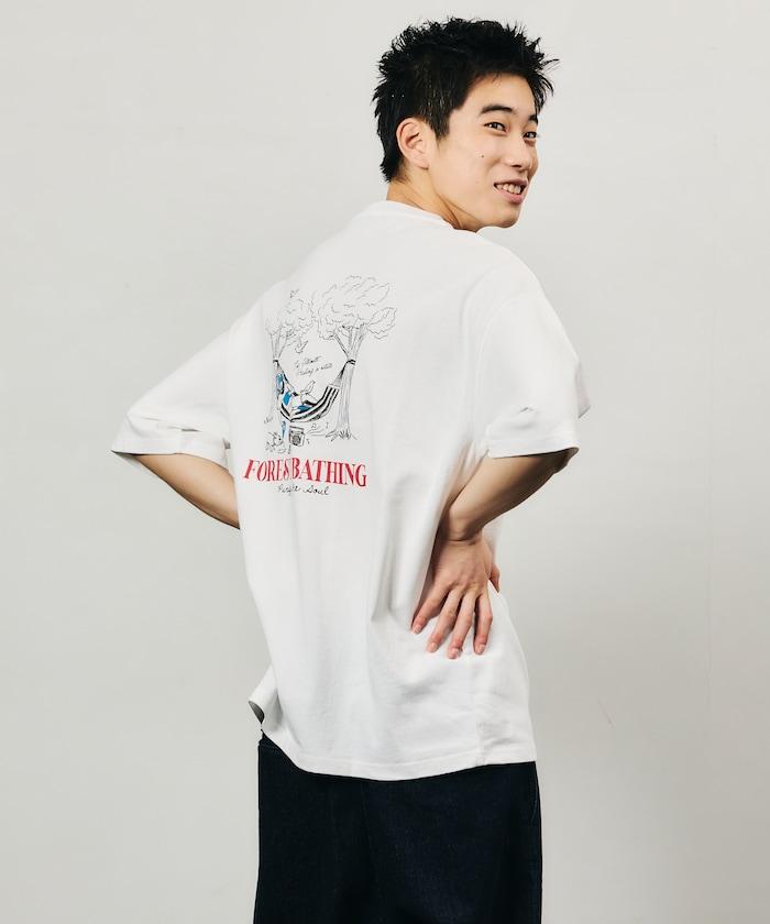 寬鬆版型 後背印花 圓領 FOREST BATHING MAN TEE T恤