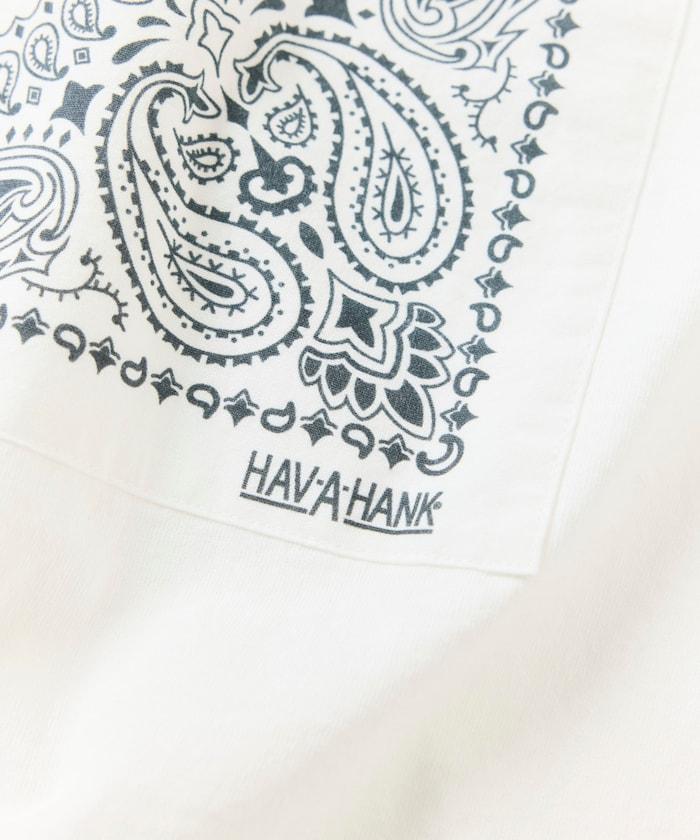 HAV-A-HANK×FREAK'S STORE ハバハンク 聯名 背部印花 頭巾設計 水洗做舊 圓領T恤