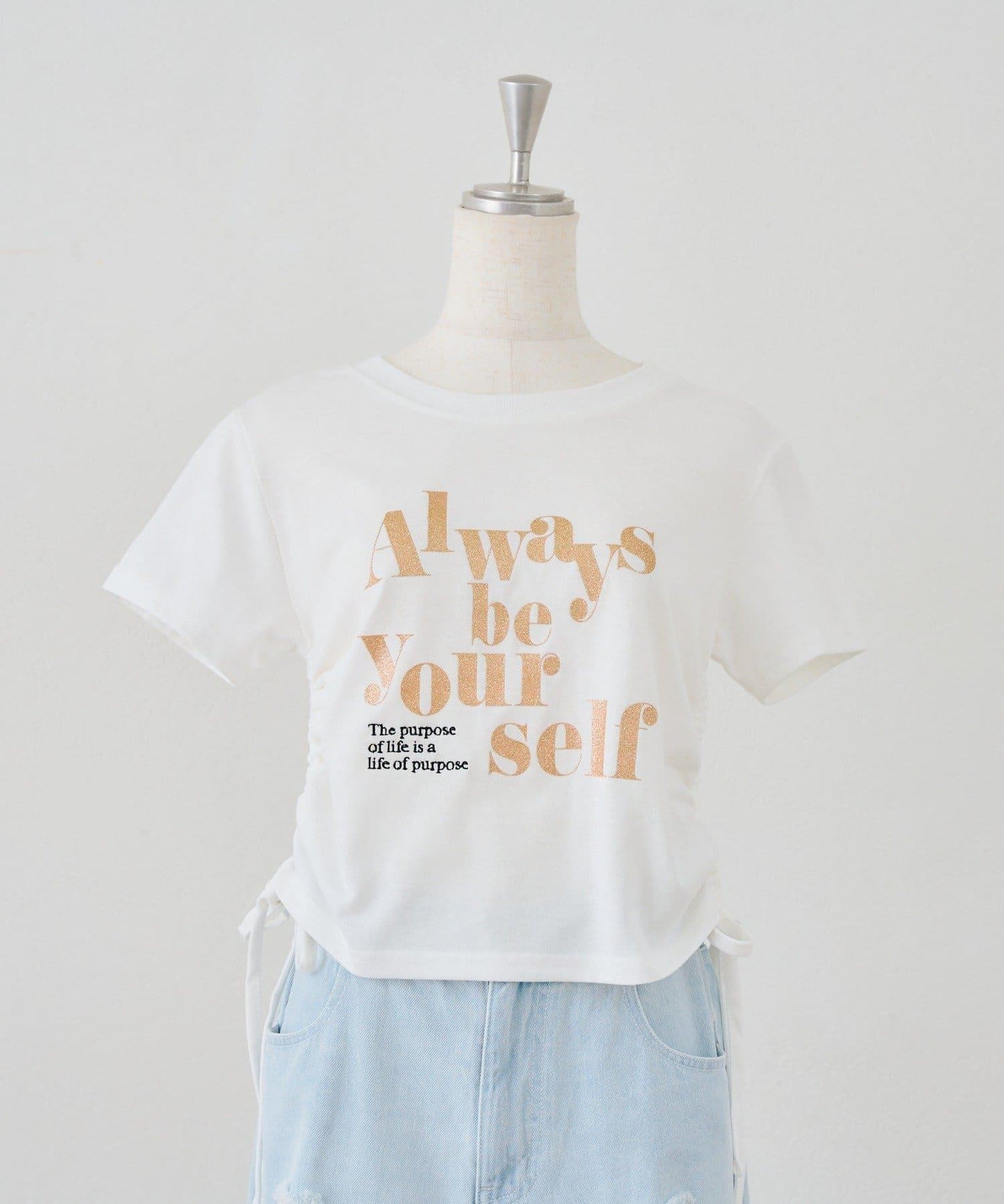 多款徽標抽繩短款T恤