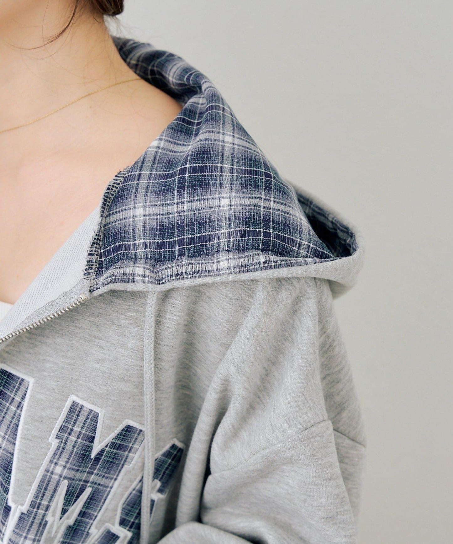 ANOTHER BRANCH 配色大Logo拉鍊連帽衛衣