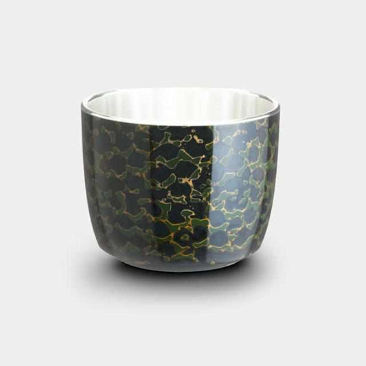 津輕工藝唐塗綠色 大阪浪華錫器 酒杯