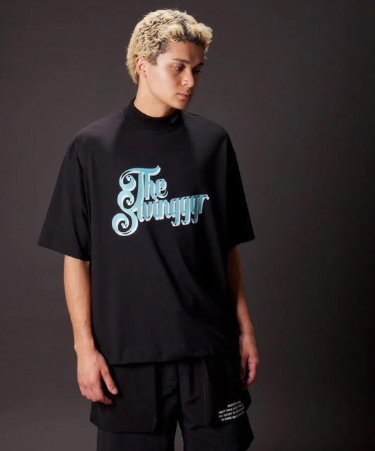 THE SWINGGGR ザ スウィンガー DOUBLE COL MOCK NECK TEE T恤