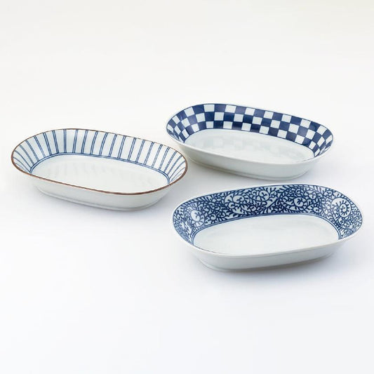波佐見焼藍屋 西海陶器 3件套 咖喱碗