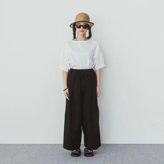 【SALE セール】Cion(シオン) | コットンウルトラワイドパンツ (black) | ボトムス レディース (19-23269b)