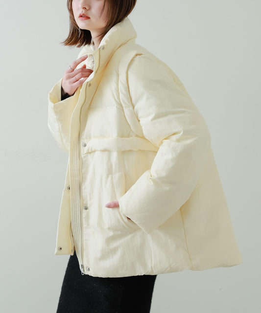 「/部分門店限定」2WAY立領羽絨服