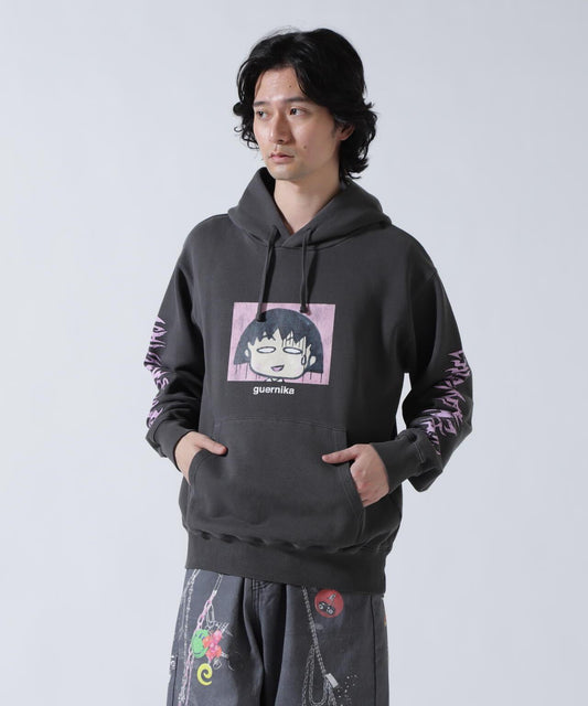 ちびまる子ちゃん(櫻桃小丸子) guernika聯名 Drooping Maruko Vintage style Hoodie 連帽衛衣