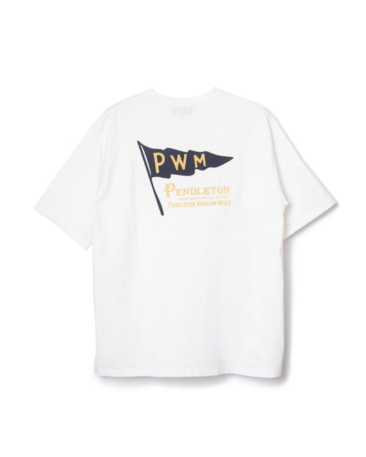 背部印花設計 T恤 O.WHITE PWM