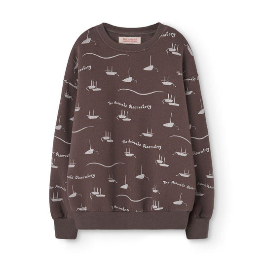 【50%off】The Animals Observatory/BEAR KIDS SWEATSHIRT - Deep Brown (TAO-24AW-F24022_118_FG)