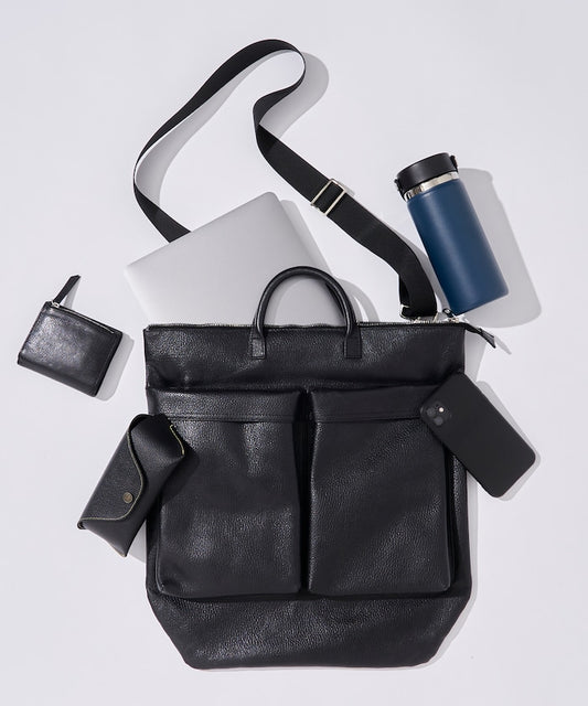 Leather Helmet Bag / 皮革頭盔包