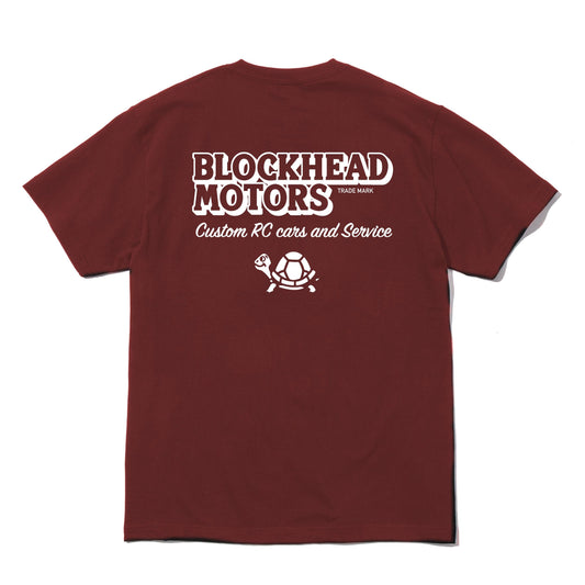 BLOCKHEAD MOTORS 標準款 酒紅色 T恤