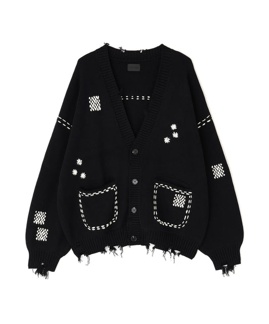 DankeSchon ダンケシェーン HAND STITCH KNIT CARDIGAN 手工縫線針織開衫