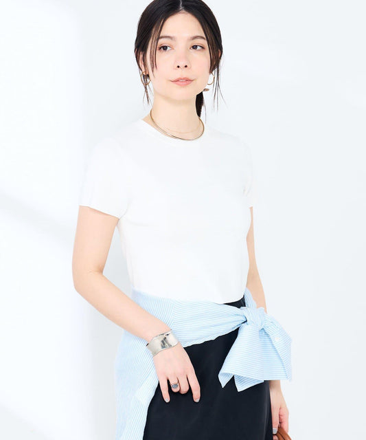 可手洗 可成套搭配 多功能 全針織 短袖 套頭針織上衣