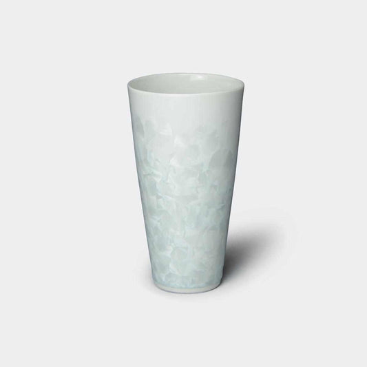 花結晶白釉設計 京燒清水燒工藝 啤酒杯(陶葊)