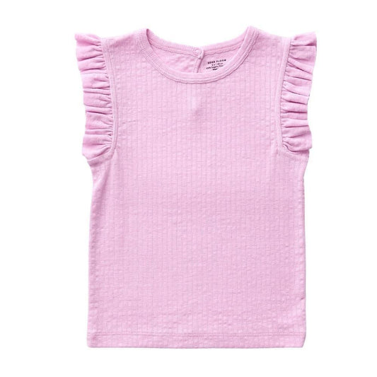 LAST!Soor Ploom(ソーアプルーム)/FRILL TEE - BUBBLE POINTELLE (SPEC071-FRILLTEEBBB-SS26-ESSENTIALS)