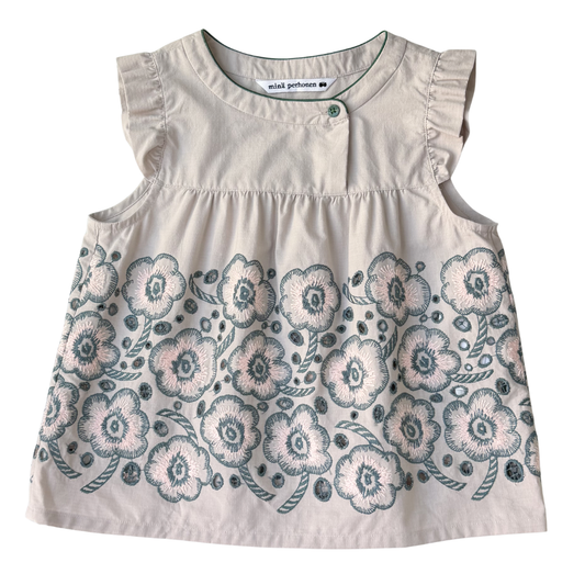mina perhonen(ミナ ペルホネン)/candy flower tops - beige (mina26ss-AES1177PC/PD-BG)