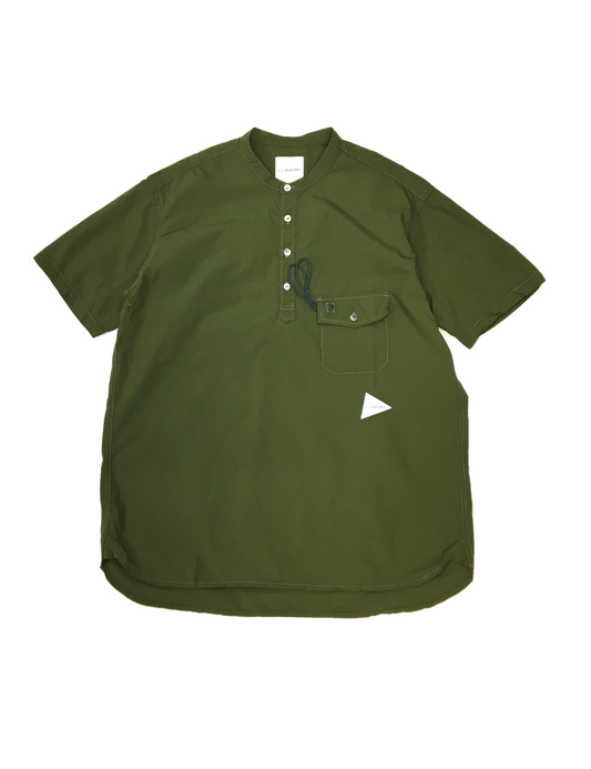 and wander - CORDURA typewriter short sleeve over shirt (khaki) (57409830023110)