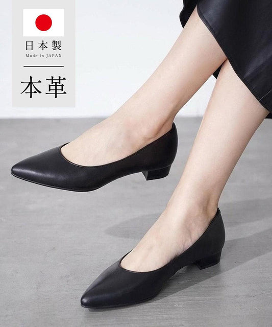 【日本製造/低反彈/抗菌消臭】美腳低跟單鞋