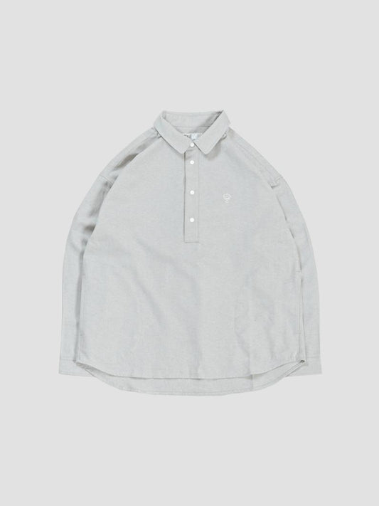 按扣設計 Snap oxford shirts GRAY 牛津襯衫