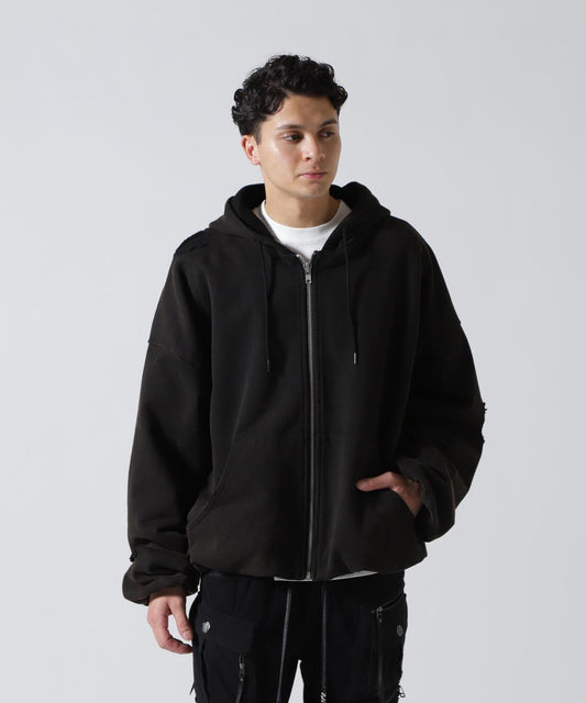 GEN_DAI ゲンダイ DAMAGE ZIP HOODIE 連帽衛衣