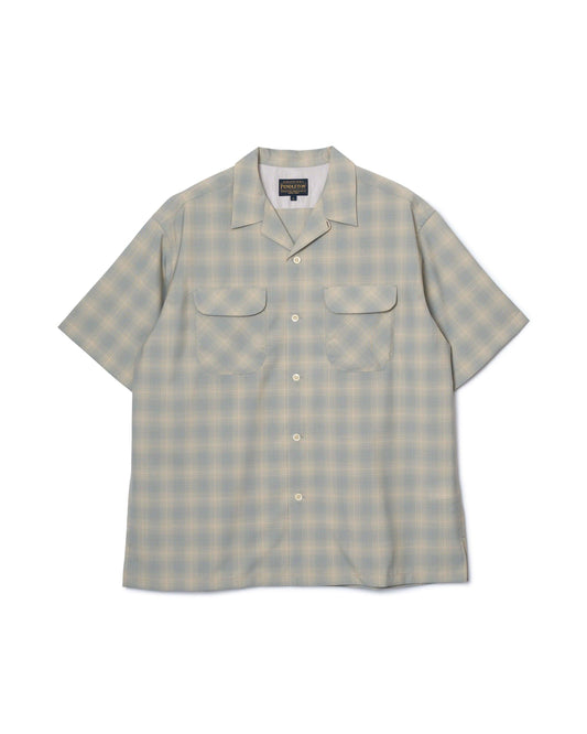 開領 S/S SAGE/ECRU 配色 襯衫
