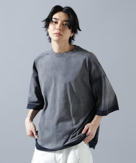 顏料噴染短袖T恤 PIGMENT SPRAY S/S TEE SCHATTEN
