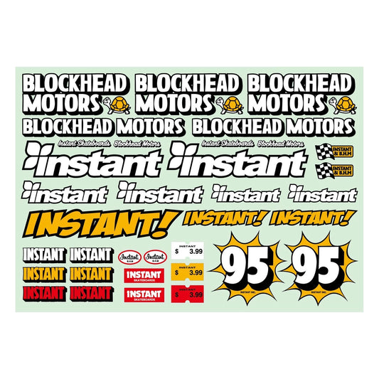 instant x BLOCKHEAD MOTORS 聯名貼紙套裝