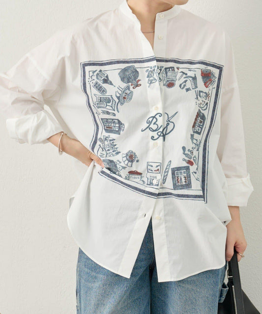 Atelier Scarf Print Shirt