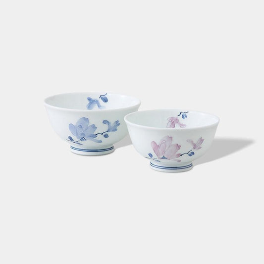 西海陶器 辻花紋 波佐見燒 對裝飯碗