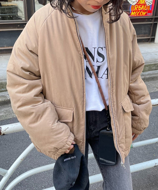 【COLONY 2139】【UNISEX】中綿斜紋ZIP高領夾克