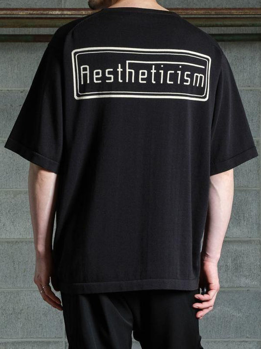 DEVOA / Dry Knit Short Sleeve Intarsia (Black) (KTS-ISAC)