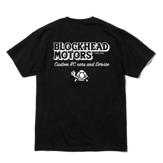 BLOCKHEAD MOTORS 標準版型T恤 黑色/白色