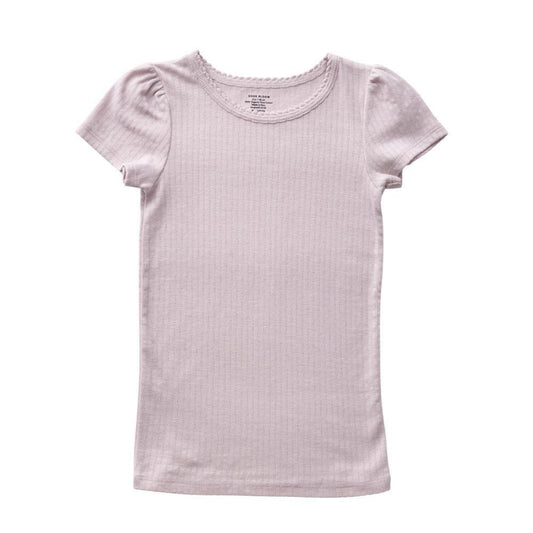 Soor Ploom(ソーアプルーム)/POUF TEE - SEASHELL POINTELLE (SPEC015-POUFTEETSSH-SS26-ESSENTIALS)