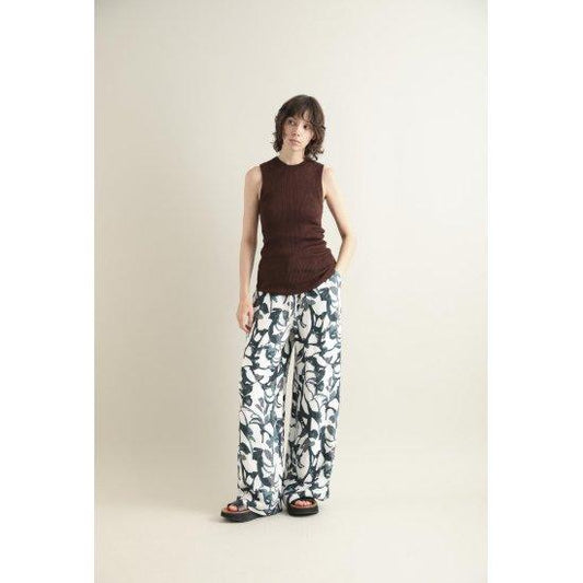 SACRA【サクラ】 LONG STAPLE COTTON RIB TOP 180/BROWN(124233081) (124233081)