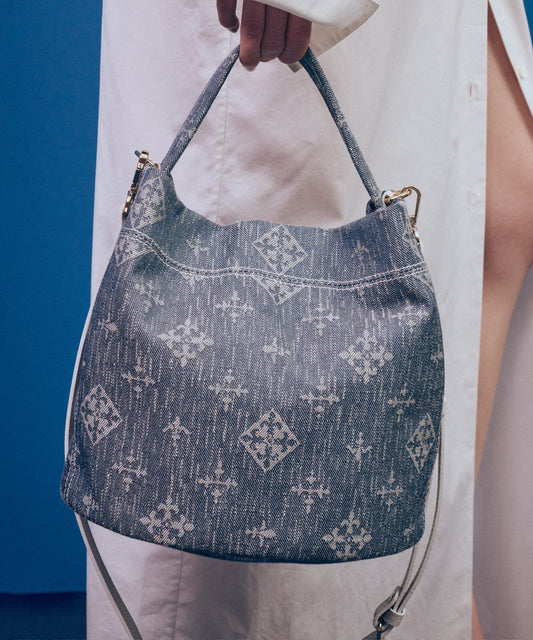【Denim Jacquard】桶形肩包(CE-1271)