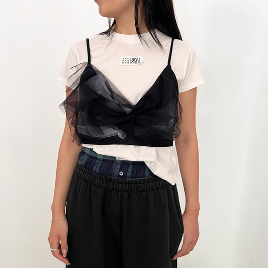 Tulle cropped bustier(4) (MARGE)