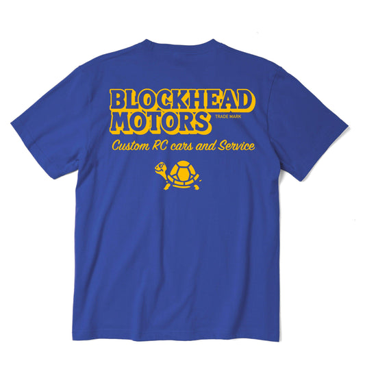 BLOCKHEAD MOTORS 標準款 皇家藍 T恤