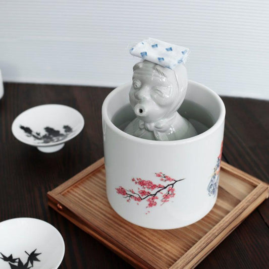 美濃燒 溫感變色 大號 陶瓷茶杯 B款